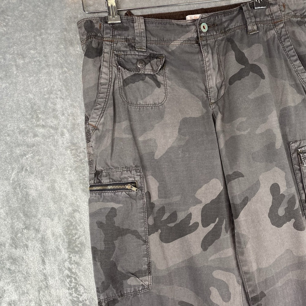 Vintage Polo Jeans Co Ralph Lauren Pants Womens Size 10 Camo Cargo Wide Leg Y2K - Picture 6 of 16